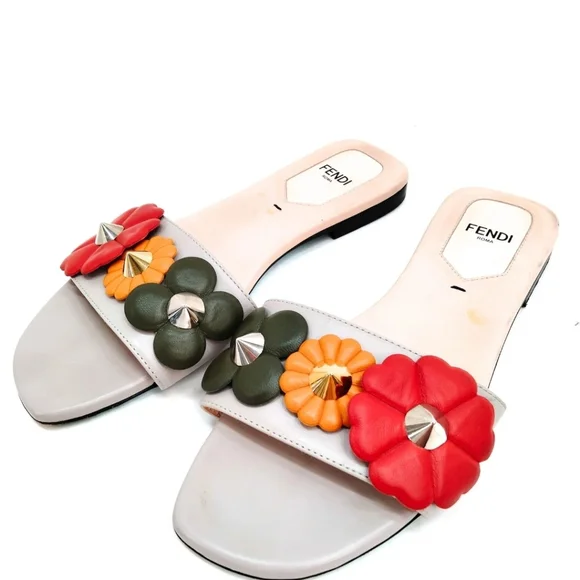 Fendi Women's Floral Slide SIZE 4.5 Women - Picture 3 of 8